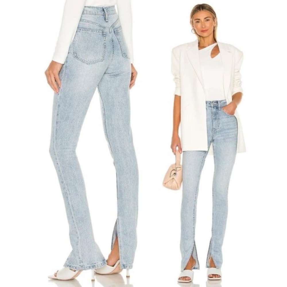 Weworewhat Stiletto split hem jeans